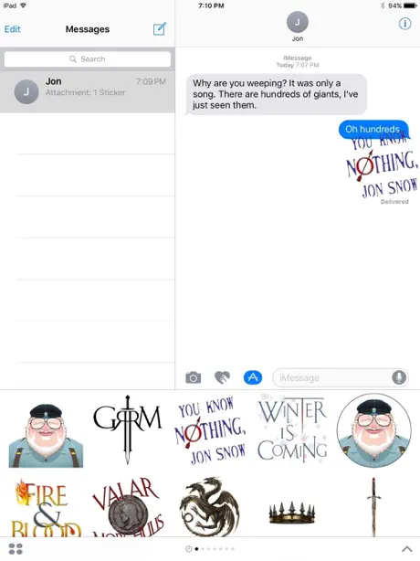 George R. R. Martin Stickers