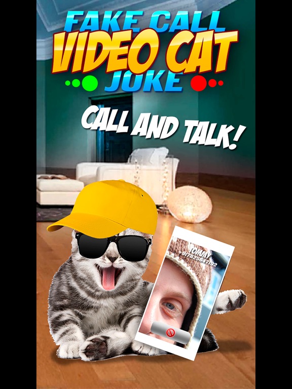 Fake Call Video Cat Joke iPad screenshot