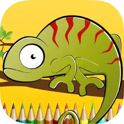 Reptile Coloring Book Paint iguana,turtle and more app icon