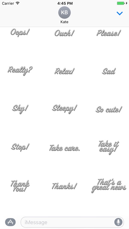 Expression White Stripes Stickers for iMessage screenshot-4