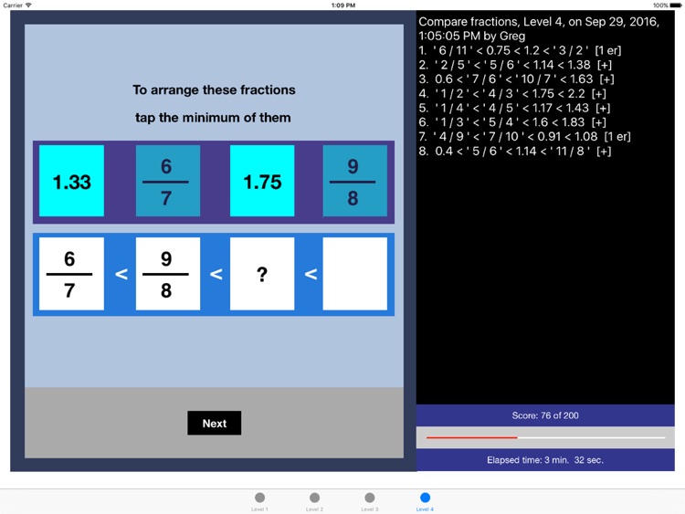 Compare All Fractions