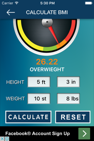 Mobile BMI Calculator screenshot 2
