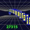 Train and test 'Kinetic Visual Acuity' by reading the figure on a rotating hex-head pillar that dashes out from the screen interior