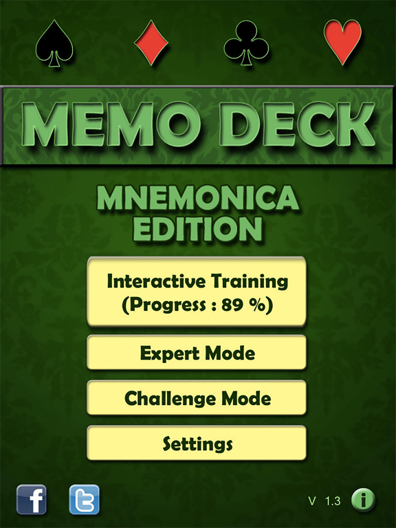Memo Deck (Mnemonica Edition) iPad screenshot 1 - Utilities app