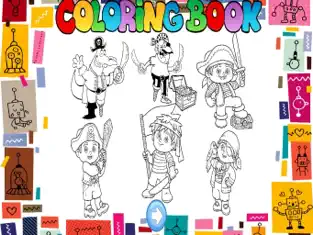 Skærmoptagelse 3 Pirate coloringbook kids free - Captain Jake ship for firstgrade iphone