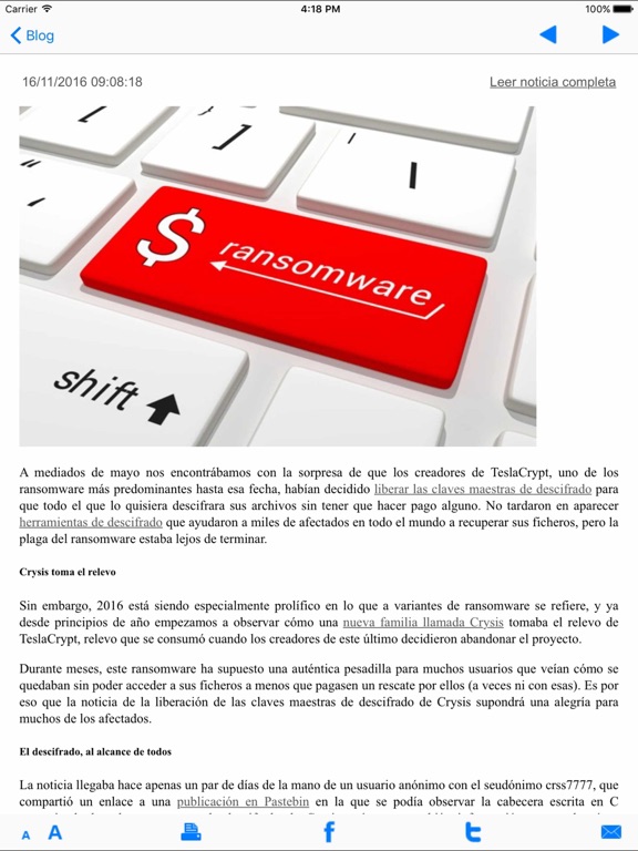 Screenshot #5 pour ESET Noticias