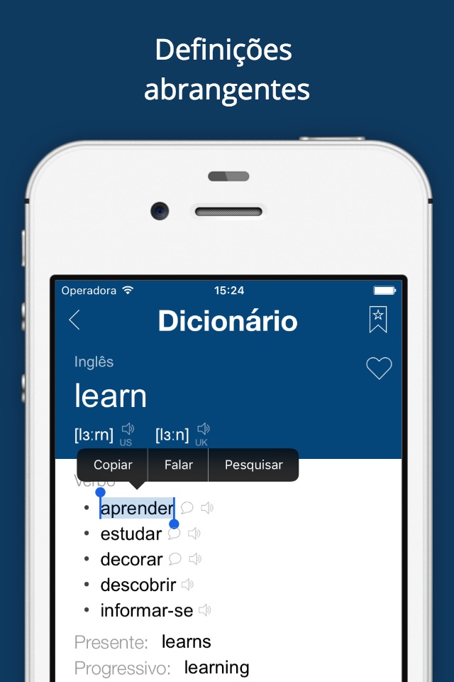 Portuguese English Dictionary* screenshot 2