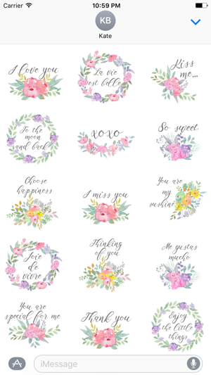 Love Messages Flowers Stickers by Maraquela(圖2)-速報App