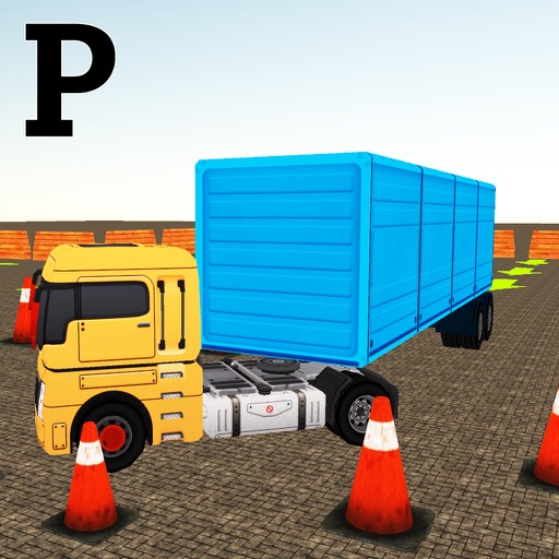 Real Trailer Truck Parking 3D Icon