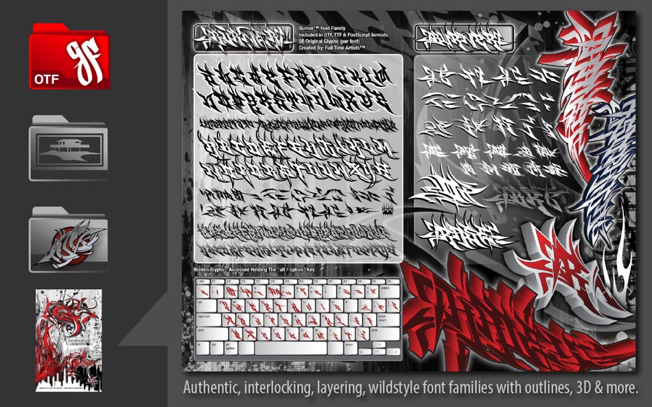 #3. Graffiti Fonts 4 (macOS) Podle: Highground Industries LLC