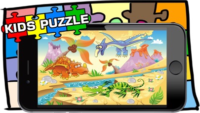 Dino Puzzle Game For Kid Free Jigsaw For Preschool iPhone screenshot