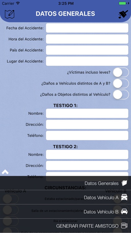 Parte Amistoso de Accidentes