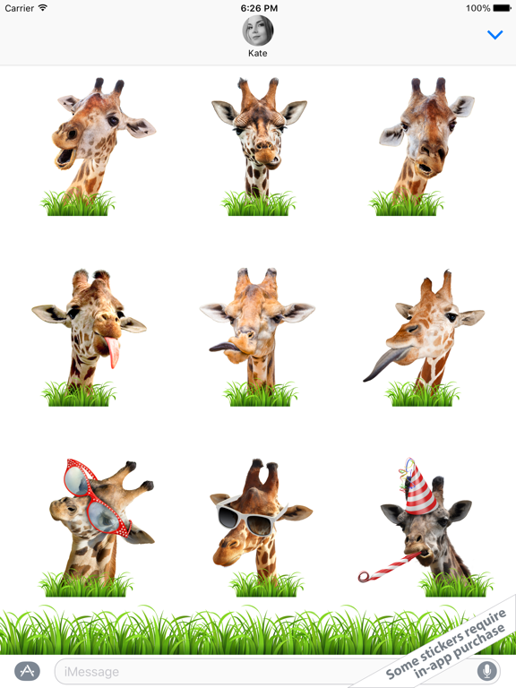 Screenshot #6 pour Free Stickers - Live Giraffes 2
