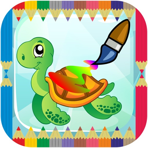 Animals zoo Coloring Preschool - Education drawing Icon