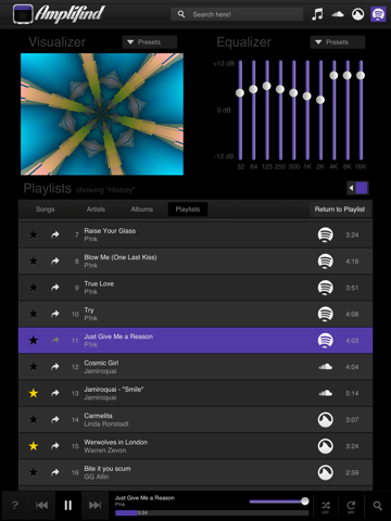 Screenshot #5 pour Amplifind Musique Lecteur and Visualiseur