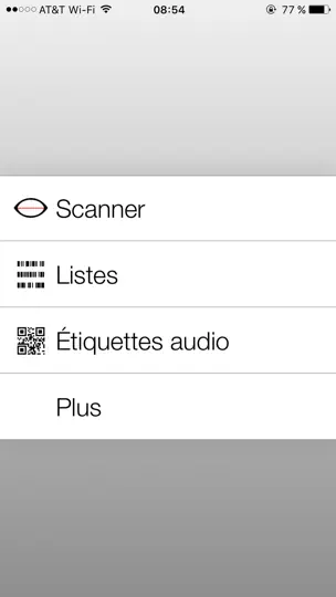 Capture d'écran de Digit-Eyes sur iPhone 1