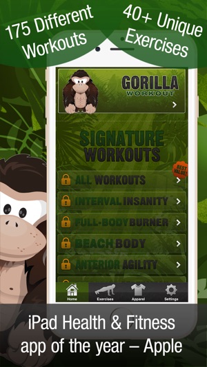 Gorilla Workout Lite: Bodyweight Fitness Program(圖1)-速報App