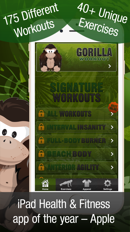 Gorilla Workout Lite: Bodyweight Fitness Program - 5.1.10 - (iOS)