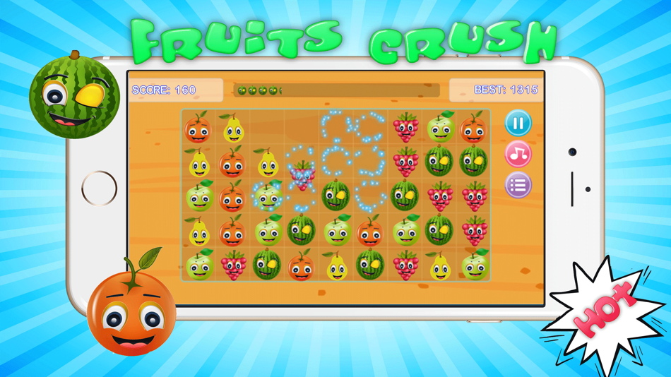 Fruit Crush Bump - puzzle match 3 fruit for kids - 1.0 - (iOS)