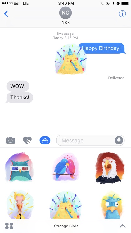 Strange Birds Stickers