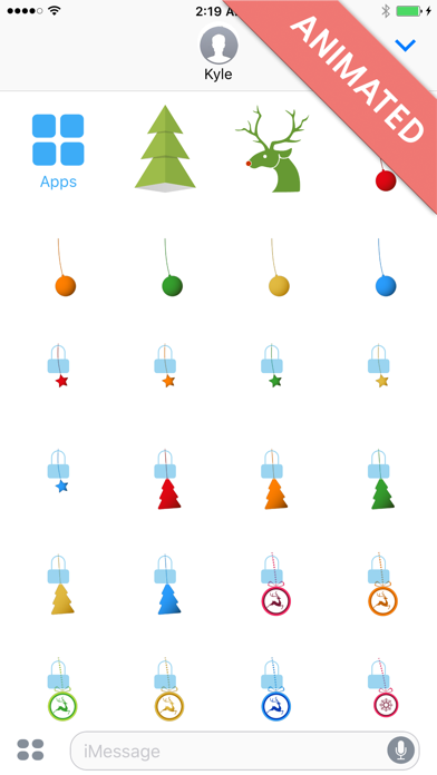 Screenshot #3 pour Xmas Deco:Animated Christmas Stickers for iMessage