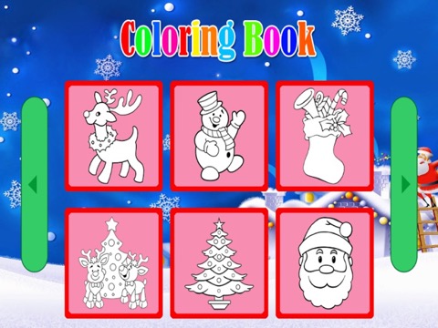 ぬりえ クリスマス： ペイント サンタ、贈り物、雪だるま - ぬりえの本 - 子供向けのおすすめ画像2