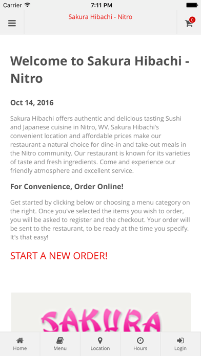 How to cancel & delete Sakura Hibachi - Nitro from iphone & ipad 1