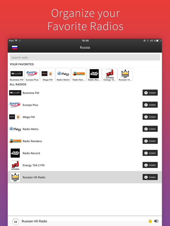 Screenshot #5 pour Radio Russia - Радио России - radios RU