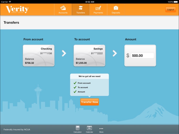 Verity Credit Union for iPad screenshot-3