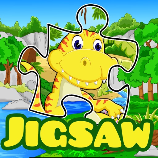 Dino jigsaw puzzles 4 pre-k 2 to 7 year olds games icon