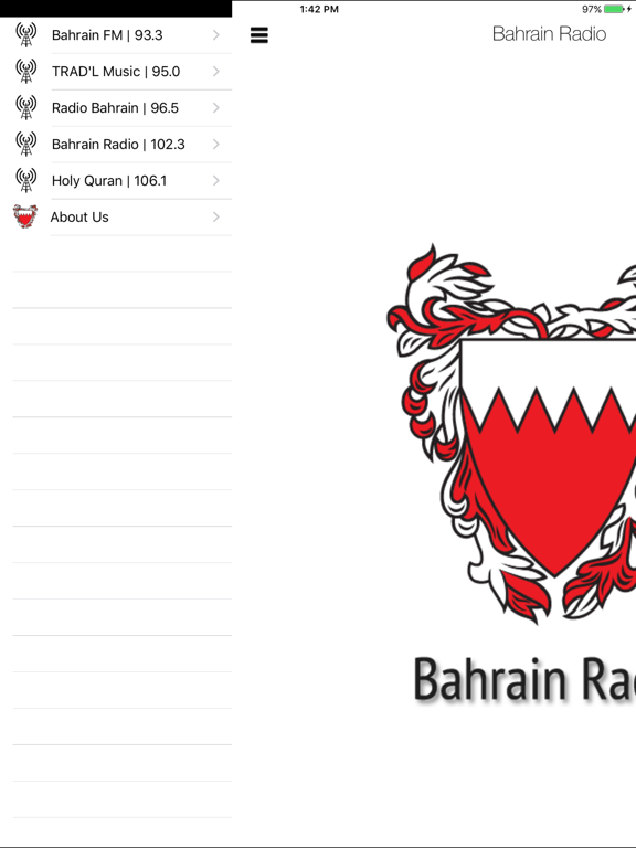 Bahrain Radio iPad screenshot 2 - Entertainment app