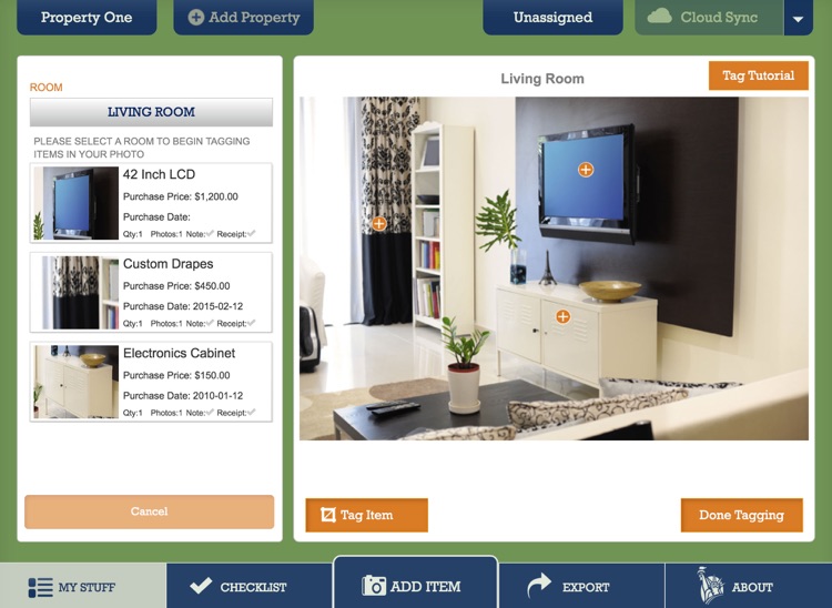 Liberty Mutual Home Gallery® - Household Inventory for iPad screenshot-4