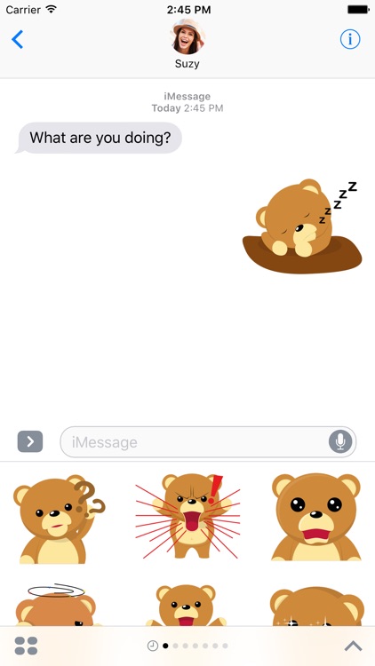 Cuddle Teddy Bear Stickers for iMessage