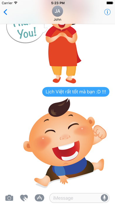 Screenshot #1 pour Vietnam Childhood Chat Stickers by Lich Viet