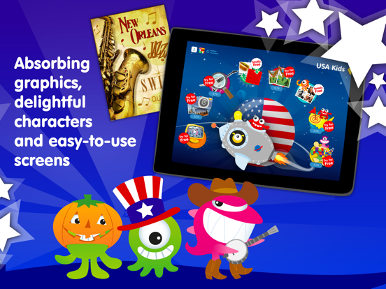 USA for Kids - Games & Fun with the U.S. Geography iPad screenshot