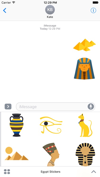 Ancient Egypt Hieroglyph Stickers For iMessage