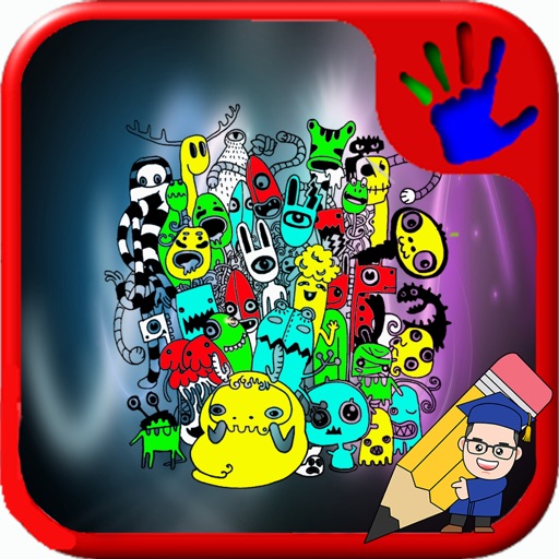 Funny Kids Monster Baby Coloring Version Icon