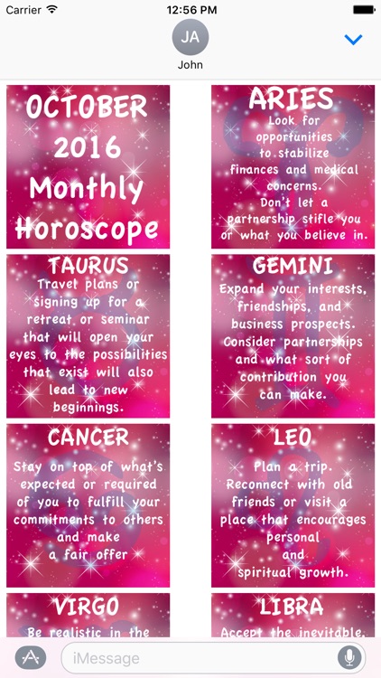 HORO-Monthly Horoscope Stickers