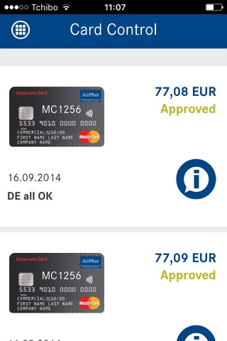 AirPlus Card Control App screenshot 4