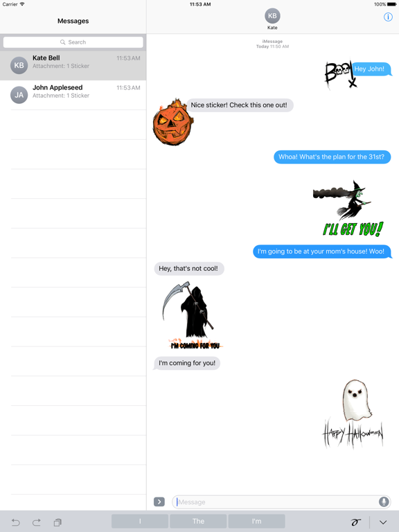 HallowsWeen iPad screenshot 2 - Stickers app
