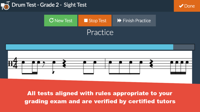 Grade 1-3 Drum Test Practice