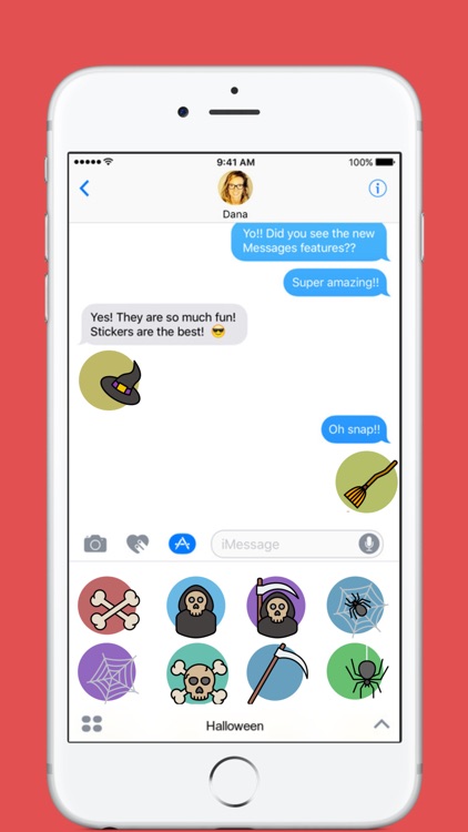 Halloween stickers by Linh Pham for iMessage