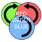 Red, Green, Blue Every turn player object change the color and we locate rotate object and we make the player object go to goal looks like star