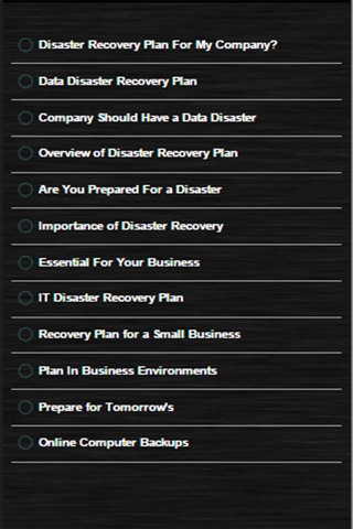 Disaster Recovery Plan screenshot 2