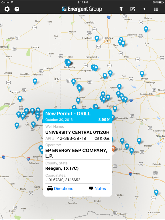 Screenshot #5 pour Energent - Permits, Completions, and Oilfield Data