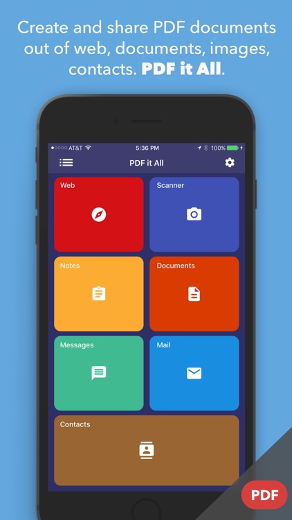 PDF it All: Scanner, PDF Printer and Converter screenshot-0