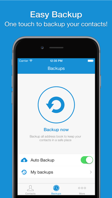 Easy Backup Pro - My Contacts Backup Assistant for iCloud, Google, Gmail & Yahoo Contacts Screenshot 1