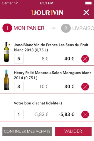 1jour1vin : Ventes privées de vins et champagnes screenshot 4