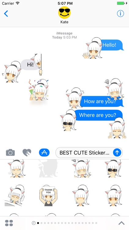 Cute Anime Girl - Stikers!