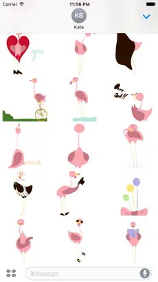 Image 2 Pink Flamingo Animated iphone